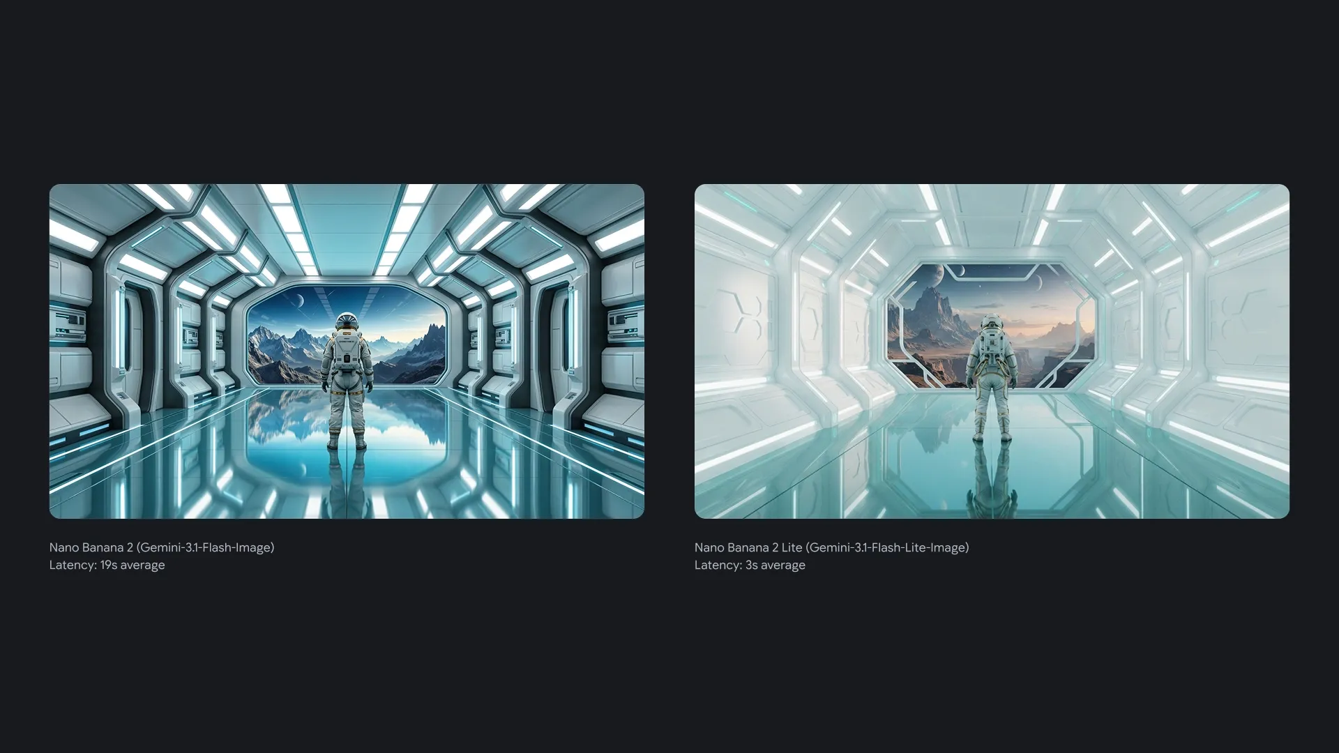Nano Banana 2 Lite output comparison showing fast AI image draft quality