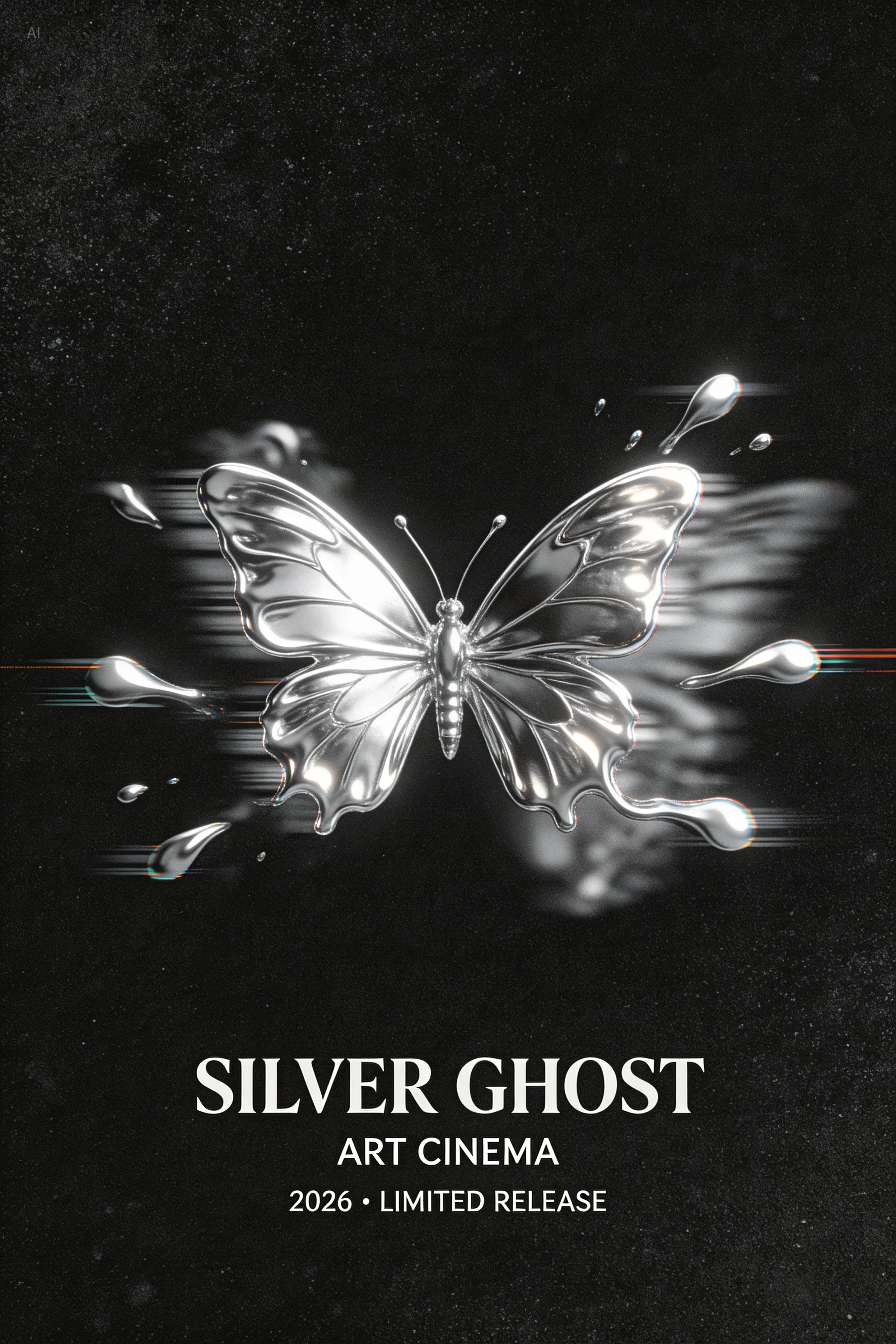 Liquid silver poster - Seedream 5.0 Pro AI image example